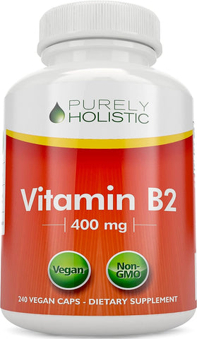 Vitamin B2 Riboflavin 400mg - 240 Vegan Capsules - 8 Month Supply