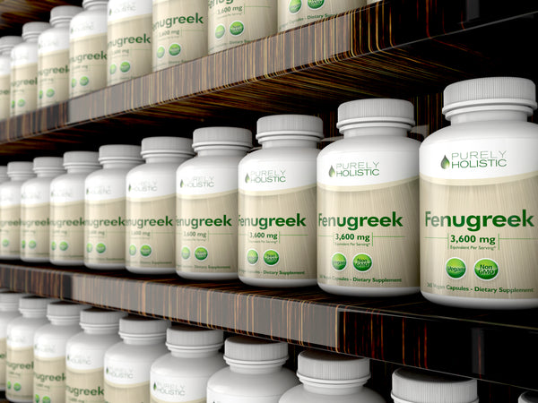 Fenugreek 3,600 mg - 365 Capsules, 4 Month Supply