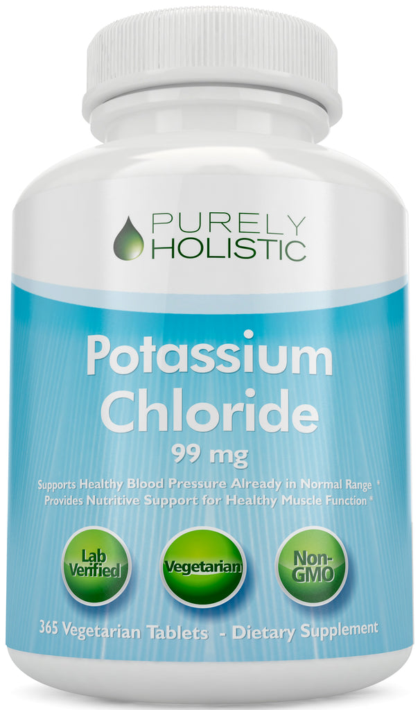 Potassium Supplement 365 Tablets 1 Year Supply, Vegetarian and Non GMO