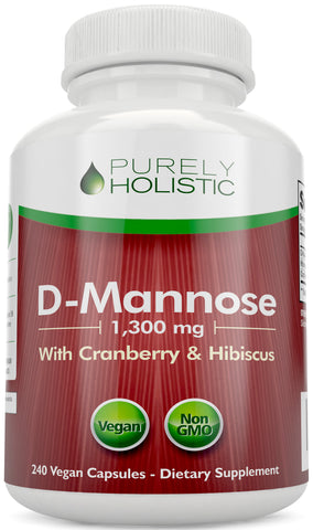 D-Mannose & Cranberry Extract 1300 mg, 240 Vegan Capsules