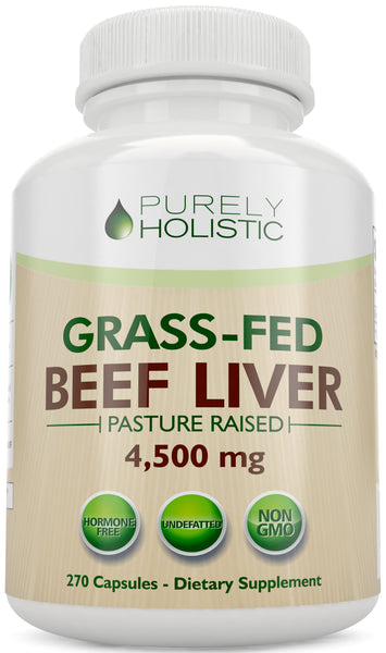 Grass Fed Beef Liver Capsules, 270 Capsules, 4500mg (750mg Each)