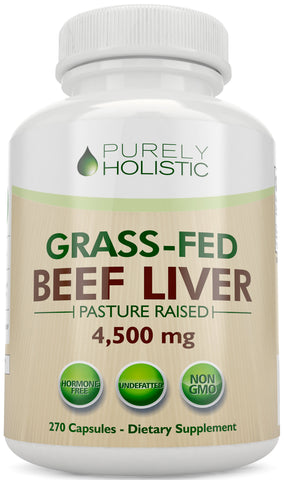 Grass Fed Beef Liver Capsules, 270 Capsules, 4500mg (750mg Each)