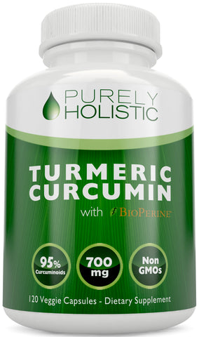 Turmeric Curcumin with BioPerine, 120 Vegetarian Capsules , 700mg, 95% Curcuminoids