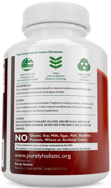 Ceylon Cinnamon Capsules 1500mg, 150 Vegan Capsules 75 Day Supply