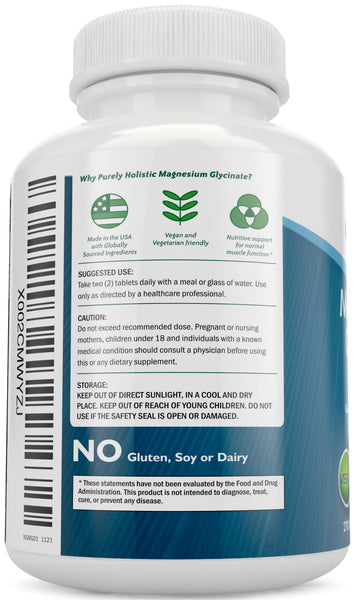 Magnesium Glycinate 400mg - 100% More 270 Magnesium Tablets, Non Buffered Chelated, Vegan and Vegetarian
