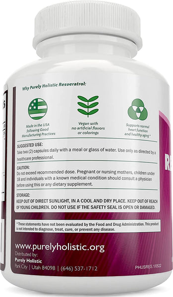 Resveratrol 1450mg - 90 Servings - Trans-Resveratrol Antioxidant Supplement with Vitamin C & Polyphenol Complex
