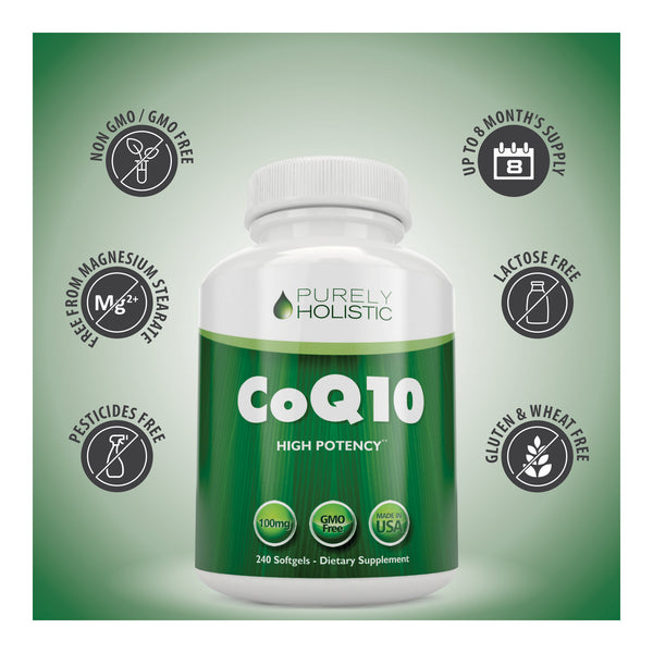CoQ10 240 SoftGels High Absorption Coenzyme Q10 Up to 8 Month's Supply