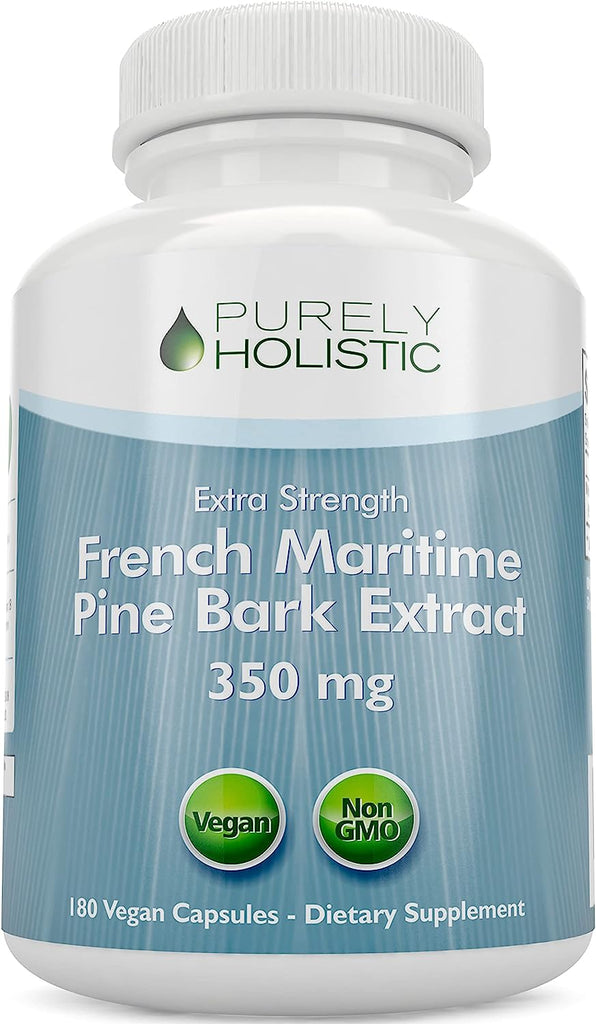 French Maritime Pine Bark Extract 350mg, 180 Capsules – Purely Holistic
