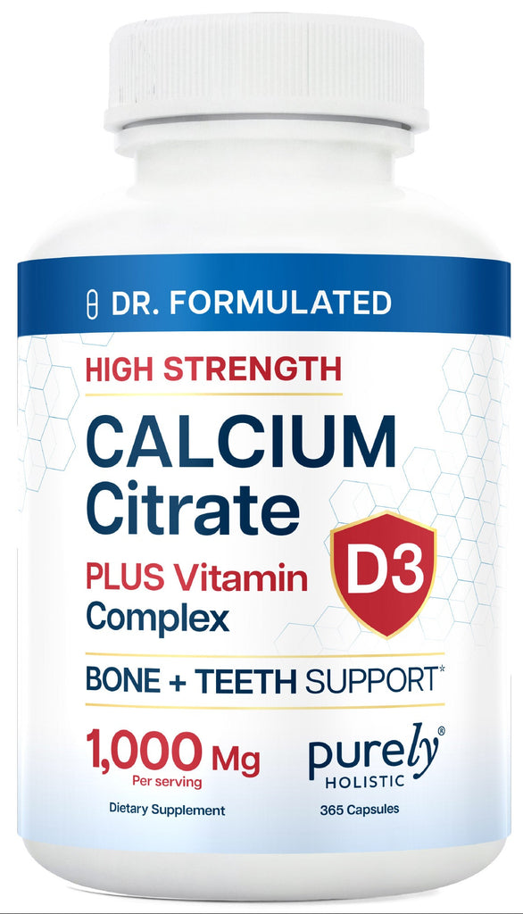 Calcium Citrate 1000mg 365 Vegan Capsules, Supports Health of Bones and Teeth