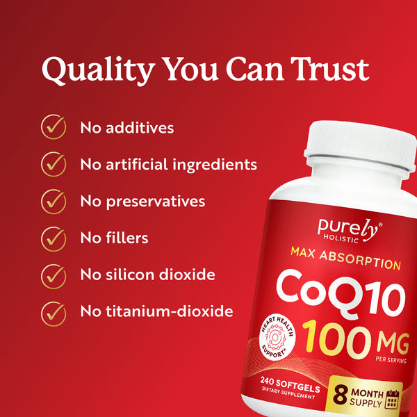 CoQ10 240 SoftGels High Absorption Coenzyme Q10 Up to 8 Month's Supply