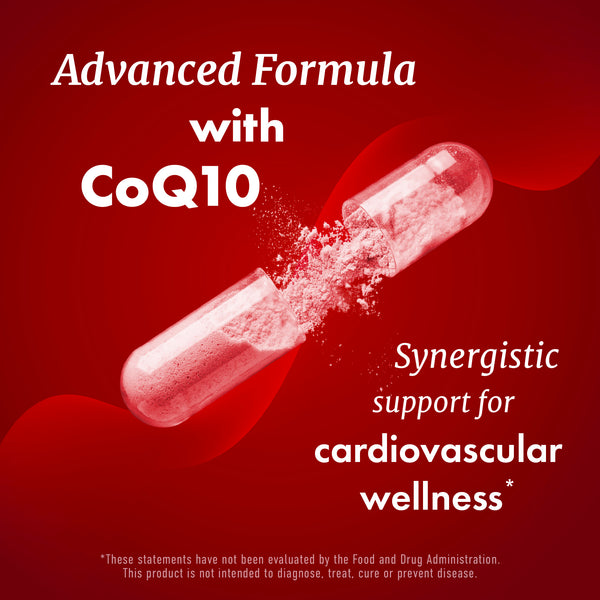 Red Yeast Rice 1200mg with CoQ10 - Flush Free Niacin, 120 Vegetarian Capsules - Non Irradiated - Citrinin Free - Supports Healthy Cholesterol Levels & Cardiovascular System