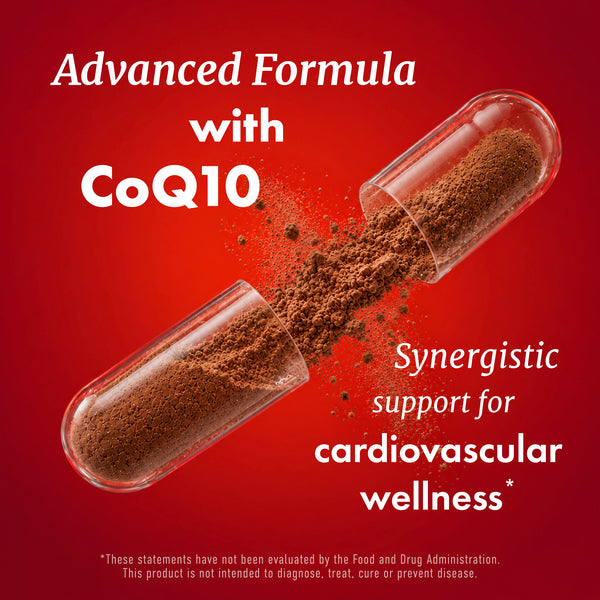 Red Yeast Rice 1200mg with CoQ10 - Flush Free Niacin, 120 Vegetarian Capsules - Non Irradiated - Citrinin Free - Supports Healthy Cholesterol Levels & Cardiovascular System