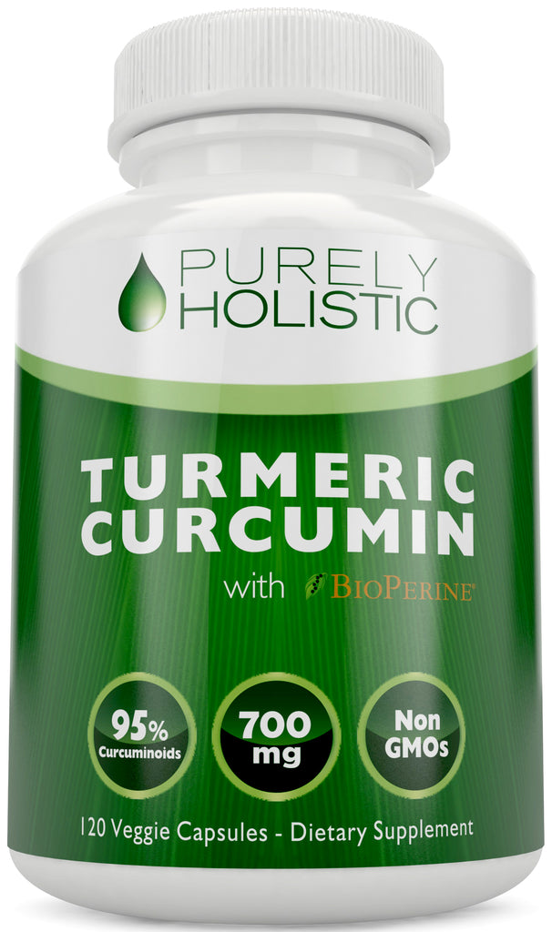 Organic Turmeric Curcumin with BioPerine, 120 Vegetarian Capsules , 700mg, 95% Curcuminoids