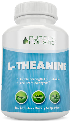 L-Theanine 200mg (Double-Strength) 180 Vegan Capsules a 6 Month Supply